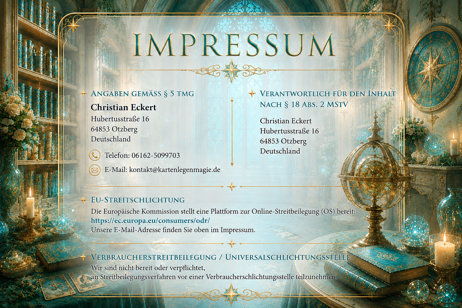 Impressum Kartenlegenmagie.de
